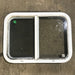 Used White Radius Opening Window : 24 1/4" W x 17 3/4" H x 1 7/8" D - Young Farts RV Parts