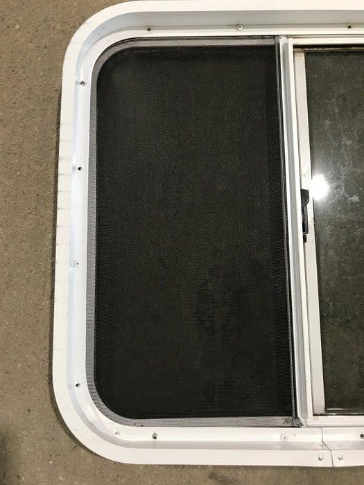 Used White Radius Opening Window : 24 1/4" W x 21 1/2" H x 2" D