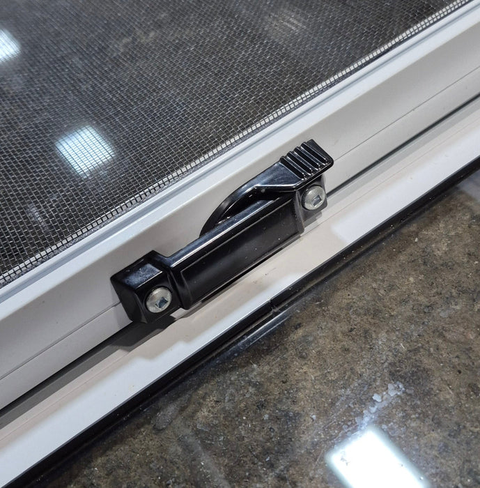 Used White Radius Opening Window : 24 1/4" W x 21 3/4" H x 1 7/8" D
