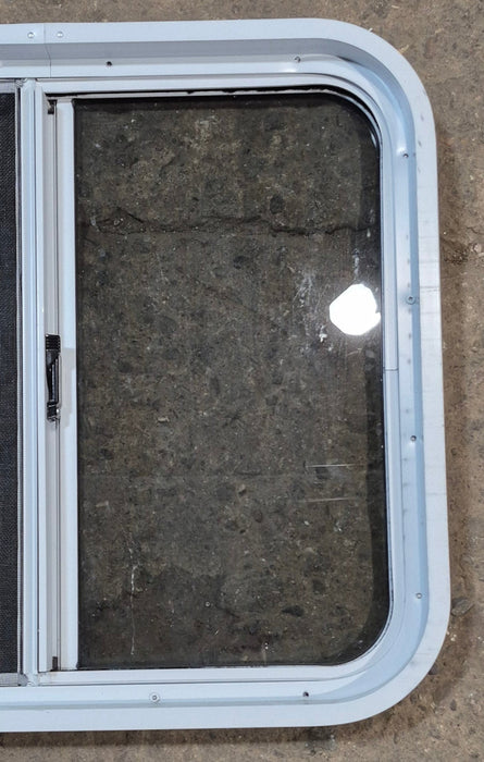 Used White Radius Opening Window : 24 1/4" W x 21 3/4" H x 1 7/8" D