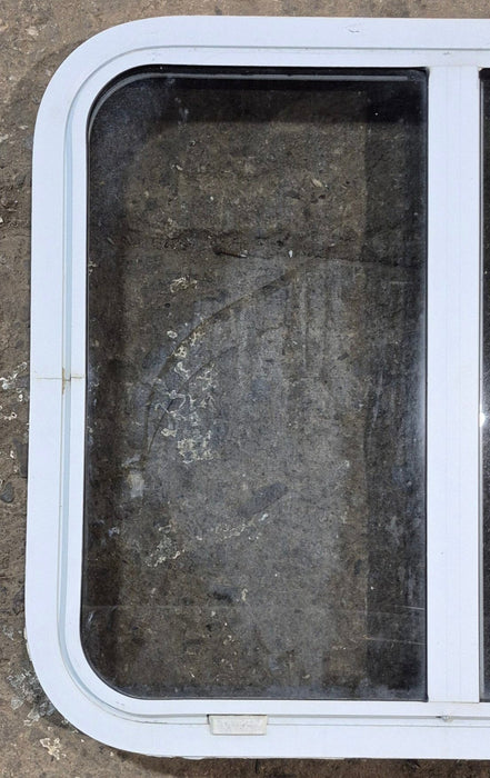 Used White Radius Opening Window : 24 1/4" W x 21 3/4" H x 1 7/8" D
