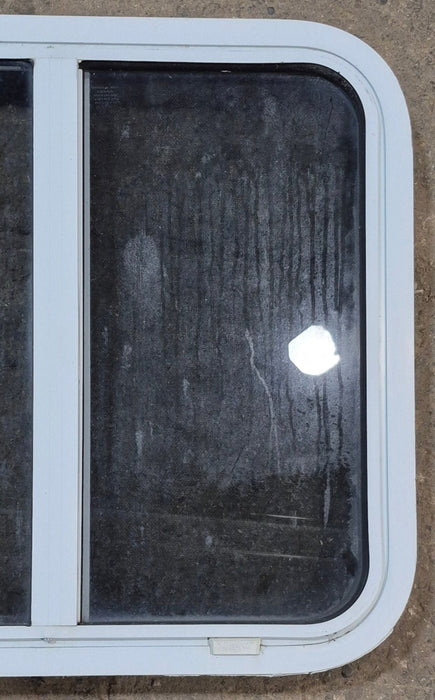Used White Radius Opening Window : 24 1/4" W x 21 3/4" H x 1 7/8" D