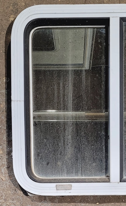 Used White Radius Opening Window : 24" W x 21 1/2" H x 1 7/8" D