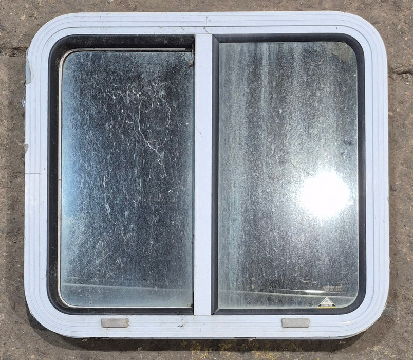Used White Radius Opening Window : 24" W x 21 1/2" H x 1 7/8" D