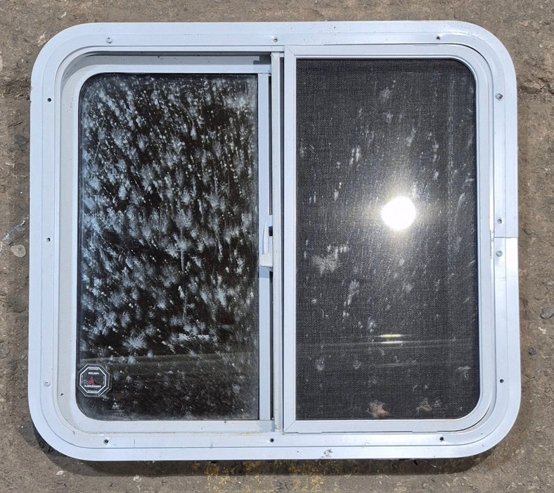 Used White Radius Opening Window : 24" W x 21 1/2" H x 1 7/8" D