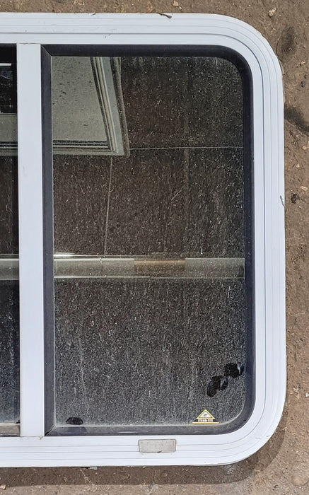 Used White Radius Opening Window : 24" W x 21 1/2" H x 1 7/8" D