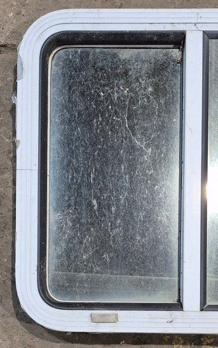 Used White Radius Opening Window : 24" W x 21 1/2" H x 1 7/8" D