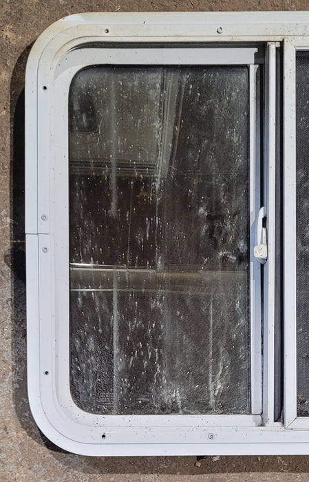 Used White Radius Opening Window : 24" W x 21 1/2" H x 1 7/8" D