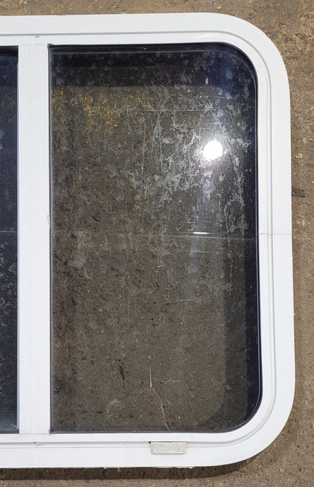 Used White Radius Opening Window : 24" W x 21 3/4" H x 1 7/8" D