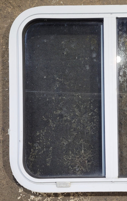 Used White Radius Opening Window : 24" W x 21 3/4" H x 1 7/8" D