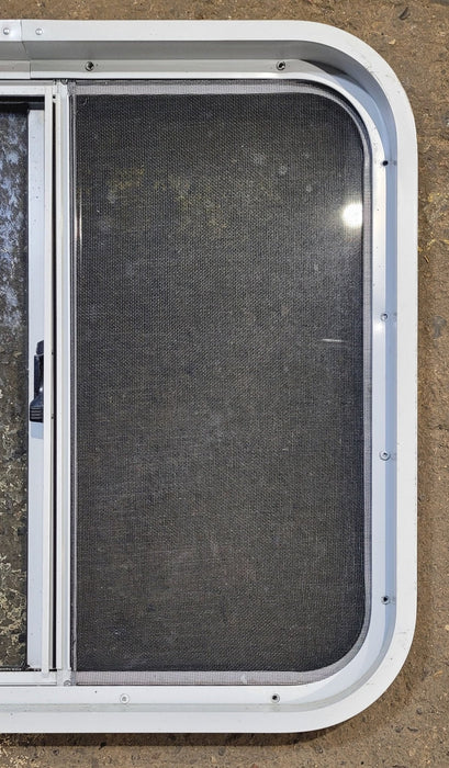 Used White Radius Opening Window : 24" W x 21 3/4" H x 1 7/8" D