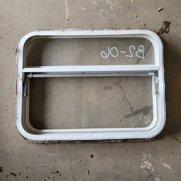 Used White Radius Opening Window : 24 X 18 X 2" D
