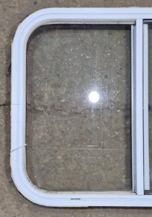 Used White Radius Opening Window : 25 1/2" W x 19 1/2" H x 1 1/4" D
