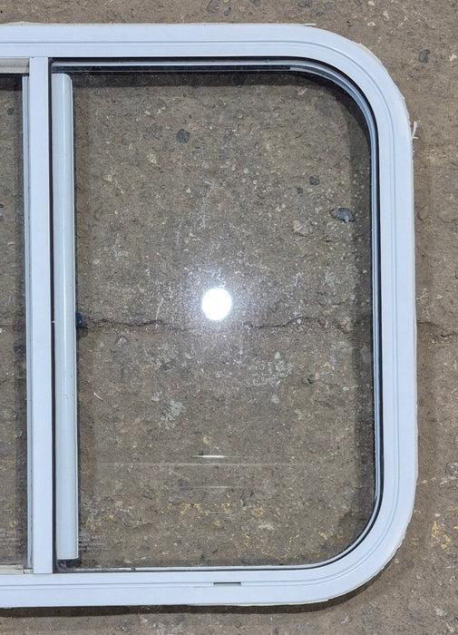Used White Radius Opening Window : 25 1/2" W x 19 1/2" H x 1 1/4" D