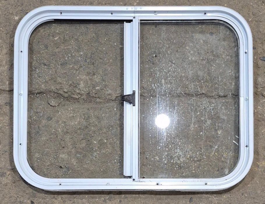 Used White Radius Opening Window : 25 1/2" W x 19 1/2" H x 1 1/4" D