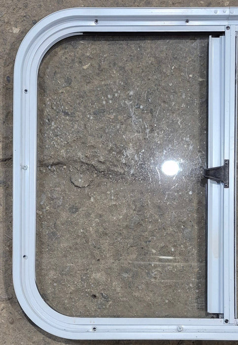 Used White Radius Opening Window : 25 1/2" W x 19 1/2" H x 1 1/4" D