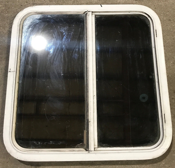 Used White Radius Opening Window : 25 1/2" W x 25 1/2" H x 1 7/8" D