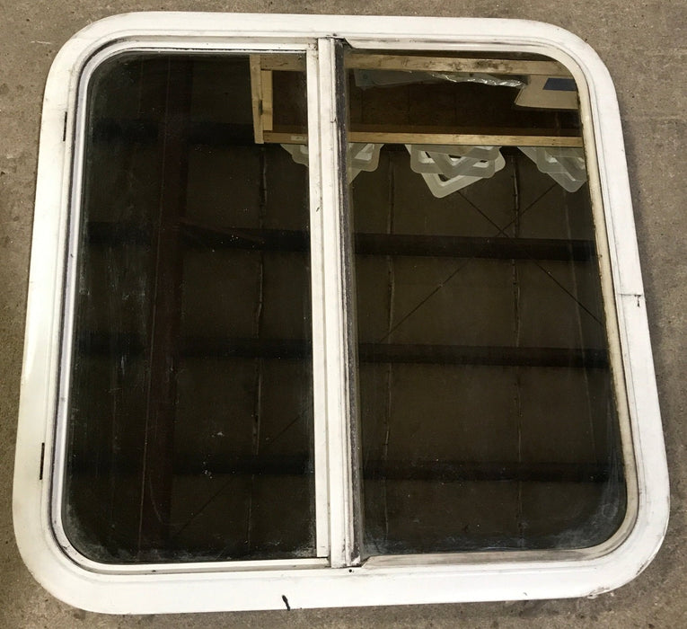 Used White Radius Opening Window : 25 1/2" W x 25 1/2" H x 1 7/8" D