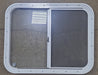 Used White Radius Opening Window : 26 1/2" W x 20 1/2" H x 1 1/4" D - Young Farts RV Parts