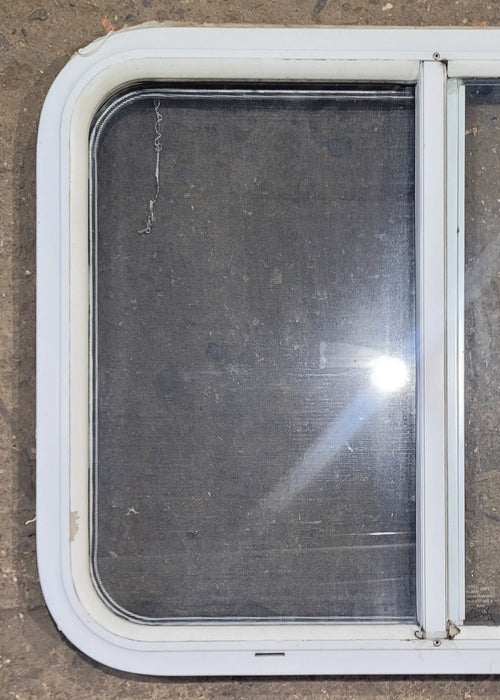 Used White Radius Opening Window : 26 1/2" W x 20 1/2" H x 1 1/4" D