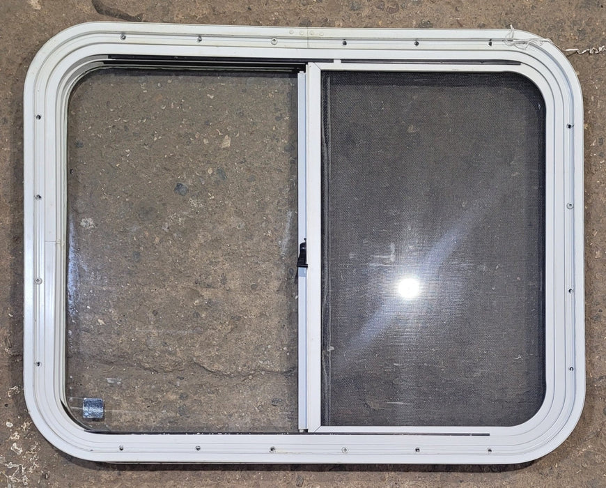 Used White Radius Opening Window : 26 1/2" W x 20 1/2" H x 1 1/4" D
