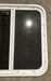Used White Radius Opening Window : 26 1/2" W x 26 1/2" H x 2" D - Young Farts RV Parts