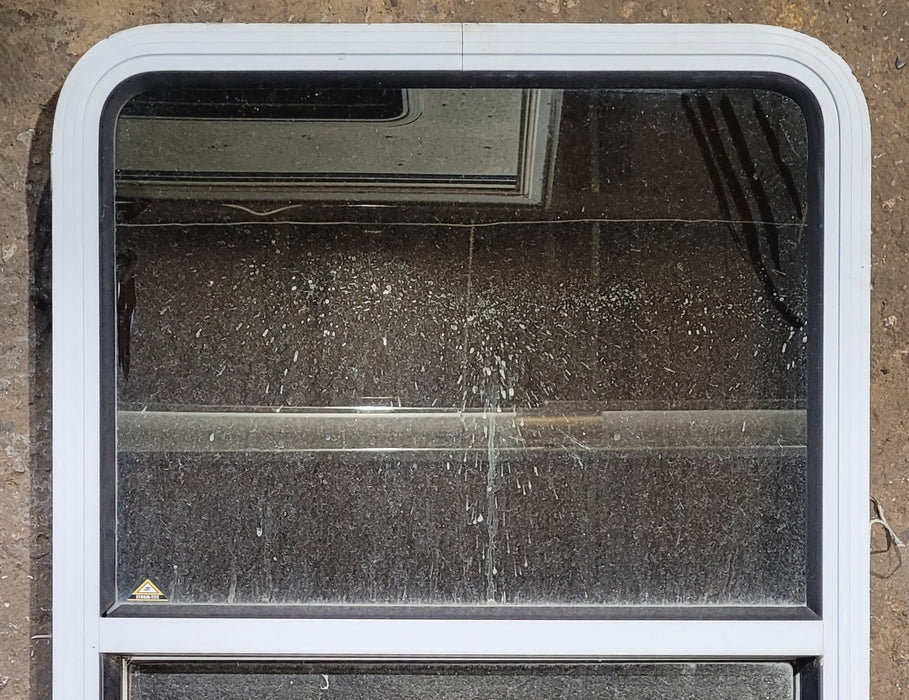 Used White Radius Opening Window : 26" W x 39 1/2" H x 1 7/8" D