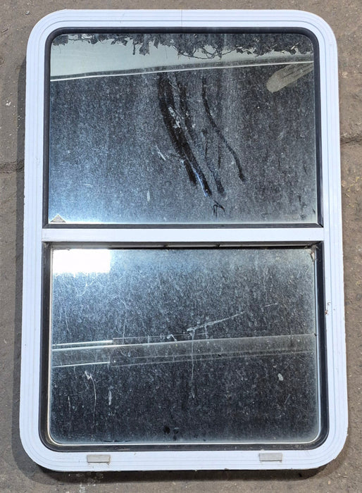 Used White Radius Opening Window : 26" W x 39 1/2" H x 1 7/8" D