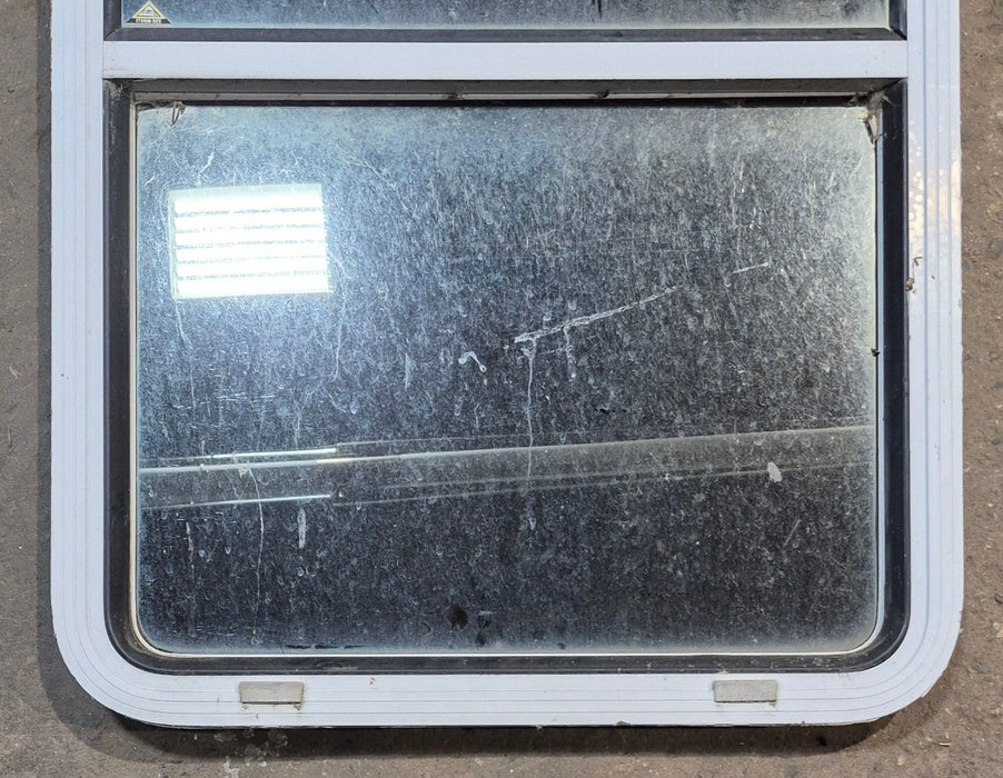 Used White Radius Opening Window : 26" W x 39 1/2" H x 1 7/8" D