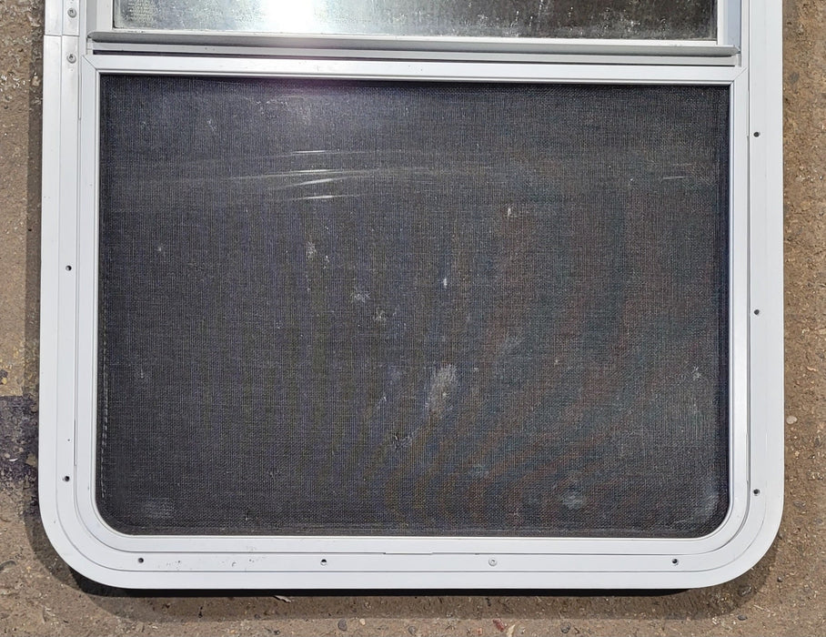 Used White Radius Opening Window : 26" W x 39 1/2" H x 1 7/8" D