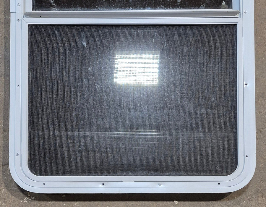 Used White Radius Opening Window : 26" W x 39 1/2" H x 1 7/8" D