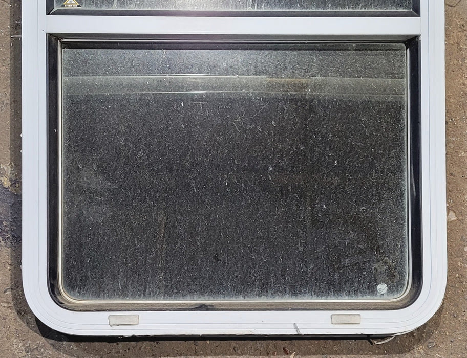 Used White Radius Opening Window : 26" W x 39 1/2" H x 1 7/8" D