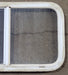 Used White Radius Opening Window : 29 1/2" W x 17 1/2" H x 1 3/4" D - Young Farts RV Parts