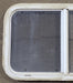 Used White Radius Opening Window : 29 1/2" W x 17 1/2" H x 1 3/4" D - Young Farts RV Parts