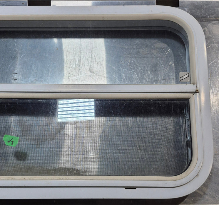 Used White Radius Opening Window : 29 1/2" W x 17 1/2" H x 1 7/8" D