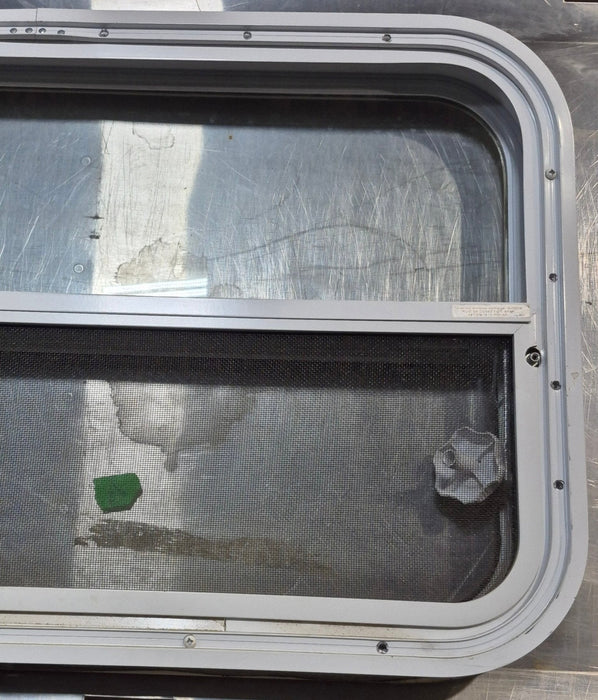 Used White Radius Opening Window : 29 1/2" W x 17 1/2" H x 1 7/8" D