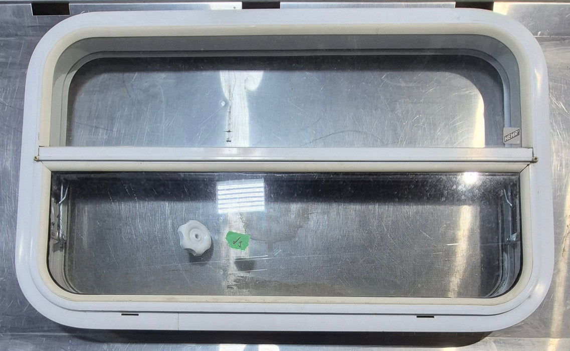 Used White Radius Opening Window : 29 1/2" W x 17 1/2" H x 1 7/8" D