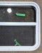 Used White Radius Opening Window : 29 1/2" W x 19 1/4" H x 1 7/8" D - Young Farts RV Parts
