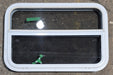 Used White Radius Opening Window : 29 1/2" W x 19 1/4" H x 1 7/8" D - Young Farts RV Parts