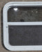 Used White Radius Opening Window : 29 1/2" W x 19 1/4" H x 1 7/8" D - Young Farts RV Parts