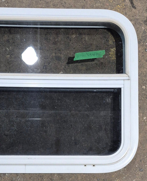 Used White Radius Opening Window : 29 1/2" W x 19 1/4" H x 1 7/8" D