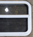 Used White Radius Opening Window : 29 1/2" W x 19 1/4" H x 1 7/8" D - Young Farts RV Parts