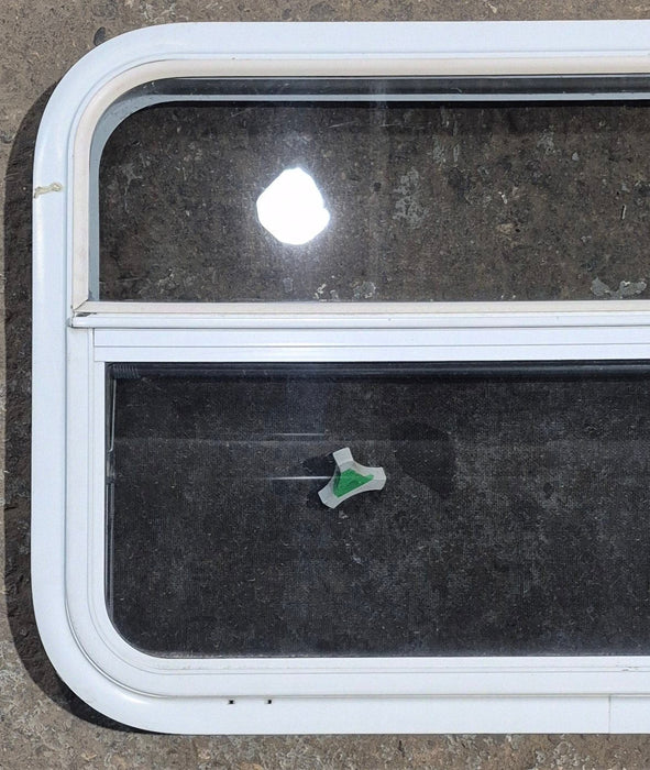 Used White Radius Opening Window : 29 1/2" W x 19 1/4" H x 1 7/8" D