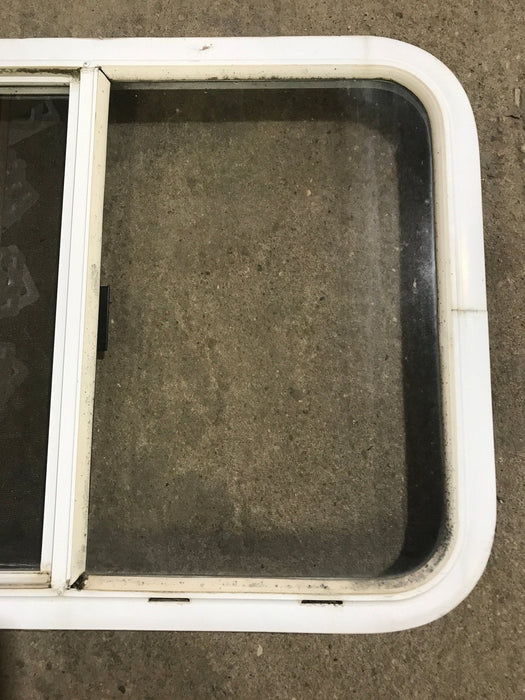 Used White Radius Opening Window : 29 1/2" W x 21 1/2" H x 1 7/8" D