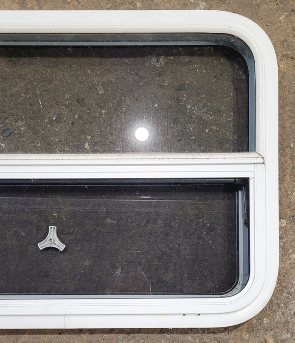 Used White Radius Opening Window : 29 1/2" W x 21 1/2" H x 1 7/8" D