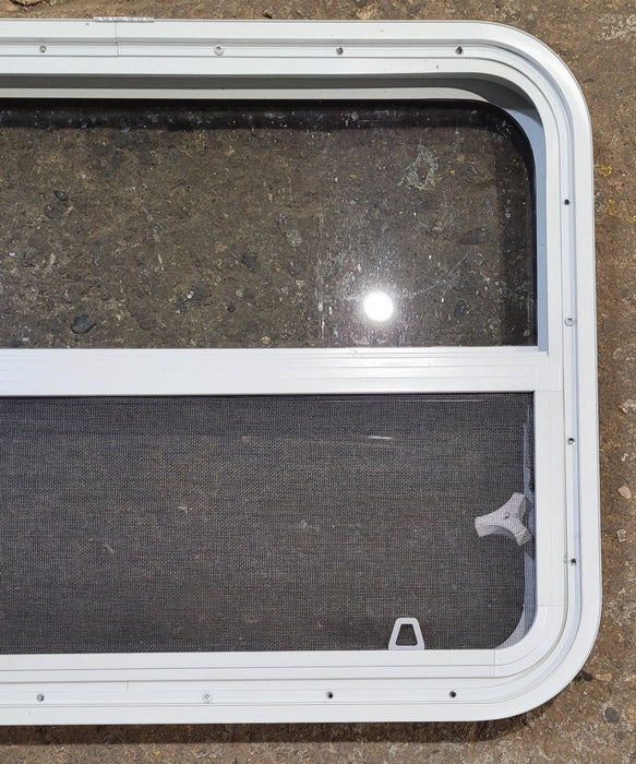 Used White Radius Opening Window : 29 1/2" W x 21 1/2" H x 1 7/8" D
