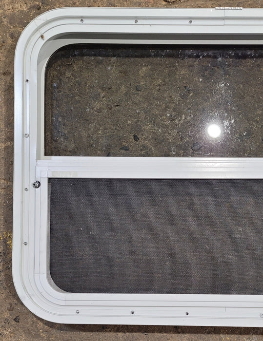 Used White Radius Opening Window : 29 1/2" W x 21 1/2" H x 1 7/8" D