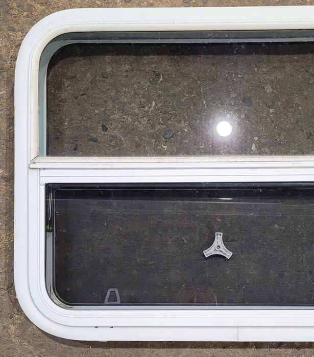 Used White Radius Opening Window : 29 1/2" W x 21 1/2" H x 1 7/8" D