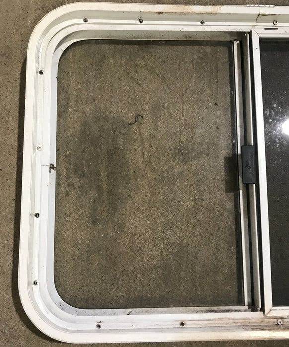 Used White Radius Opening Window : 29 1/2" W x 21 1/2" H x 1 7/8" D