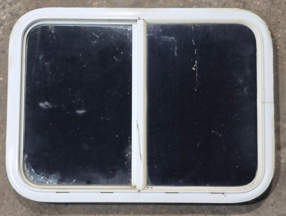 Used White Radius Opening Window : 29 1/2" W x 21 1/2" H x 1 7/8" D